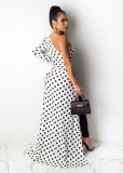 Sexy Printed One Shoulder High Low Irregular Top NK-8515