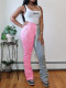 Casual Color Block Ruched Pants NY-2051