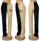 Color Block Plus Size All-match Casual Pants NY-8899