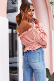 Fashion Off Shoulder Long Sleeve Tops OSM-8005