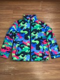 Plus Size Camo Print Zipper Winter Parka Down Jacket OSM-4548
