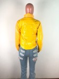 Bright PU Leather Bread Down Coat OSM-4524