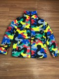 Plus Size Camo Print Zipper Winter Parka Down Jacket OSM-4548