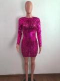 Fashion Sexy Long Sleeve Mini Dress OSM-6126