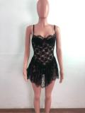 Sexy Lace Sling Mini Club Dress OSM-5291