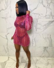 Fashion Sexy Long Sleeve Mini Dress OSM-6126