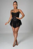 Sexy Lace Sling Mini Club Dress OSM-5291