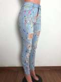 Fashion Ripped Denim Pencil Pants OSM-5318