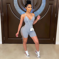 Sexy Backless Lace Up Rompers OSM-4348