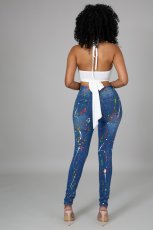 Fashion Ripped Denim Pencil Pants OSM-5318