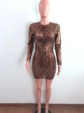 Fashion Sexy Long Sleeve Mini Dress OSM-6126