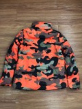 Plus Size Camo Print Zipper Winter Parka Down Jacket OSM-4548