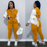 Casual Baseball Jacket And Pants 2 Piece Sets FSL-F176