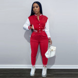 Casual Baseball Jacket And Pants 2 Piece Sets FSL-F176