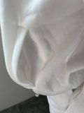 Solid Fleece Zipper Sweatshirt Pants Two Piece Sets NIK-265