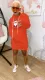 Christmas Print Drawstring Long Sleeve Hoodie Dress WY-66771