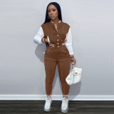 Casual Baseball Jacket And Pants 2 Piece Sets FSL-F176