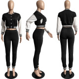 Casual Baseball Jacket And Pants 2 Piece Sets FSL-F176