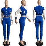 Casual Baseball Jacket And Pants 2 Piece Sets FSL-F176