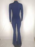 Plus Size Sexy Long Sleeves Skinny Flared Jumpsuit CL-6039