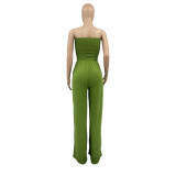 Solid Sexy Off Shoulder Wide Leg Jumpsuit ANDF-0605