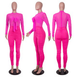 Solid Color Sexy Long Sleeve Jumpsuit PN-6691