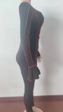 Sexy Lace-up Flared Sleeve Nightclub Jumpsuit FSXF-234