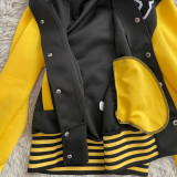 Casual Letter Baseball Jacket And Pants Two Piece Sets YH-5244
