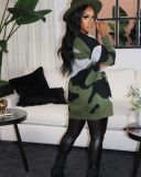 Casual Knitted Camouflage Full Sleeve Cardigan TR-1187
