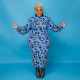 Plus Size Leopard Long Sleeve Crop Top+Sling Maxi Dress 2 Piece Sets OSIF-21402