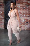 Sexy Mesh Sleeveless Cross Club Jumpsuit BDF-8108
