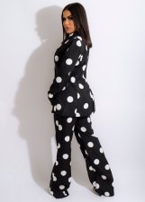 Polka Dot Print Blazer Coat And Pants 2 Piece Suits BS-1295