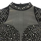 Shiny Hot Drilling Mesh Sexy Club Dress BY-5385