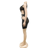 Sexy Hot Drilling One Shoulder Hollow Night Club Dress BY-5283
