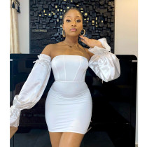 Sexy Off Shoulder Long Sleeve Bodycon Dress BN-9310