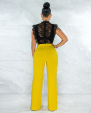 Solid High Waist Back Zipper Straight Pants MZ-2677