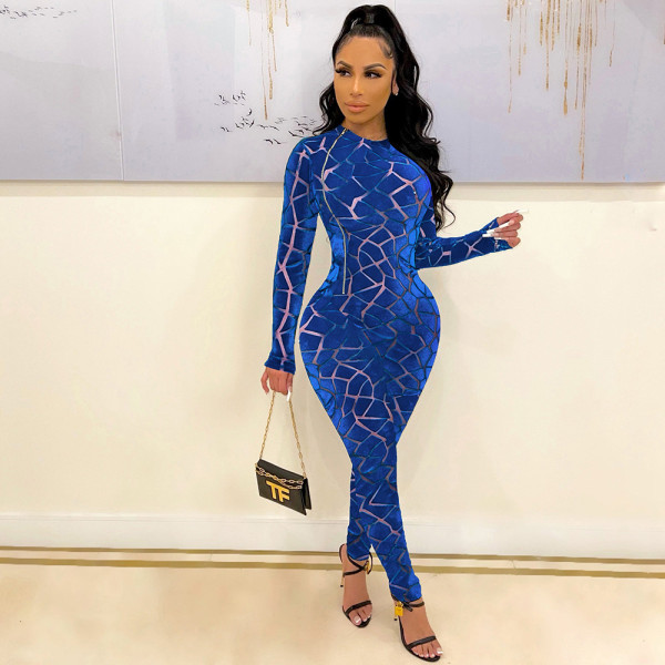Sexy Long Sleeve Skinny Jumpsuit SH-390226
