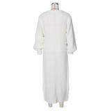 Fashion Casual Loose Cardigan Long Sweater Coat ZSD-Z083