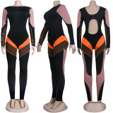 Sexy Hollow Out Long Sleeve Skinny Jumpsuit FSXF-F329