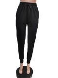 Solid Long Sleeve Casual Two Piece Pants Set MEM-88404