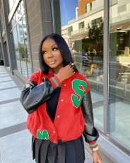Casual Patchwork Full Sleeve Baseball Jacket NYF-8093