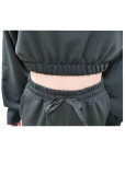 Solid Long Sleeve Casual Two Piece Pants Set MEM-88404