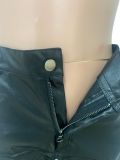 Plus Size PU Leather Skinny Stacked Pants LSD-8619-1
