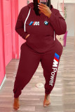 Plus Size Fleece Hoodies Casual Two Piece Sets WAF-77370