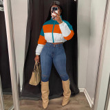 Plus Size Winter Warm Zipper Cotton Padded Coats GLF-10065