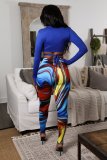 Sexy Long Sleeve Printed Pants Two Piece Sets LSL-6483
