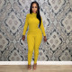 Solid Long Sleeve Two Piece Pants Set FOSF-8114