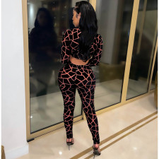 Casual Printed Long Sleeve 2 Piece Pants Set MDF-5277