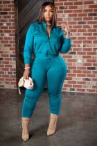 Solid Zipper Coat And Pants 2 Piece Sets SFY-2152