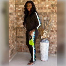 Casual Sports Zipper Coat And Pants 2 Piece Sets XYF-9168